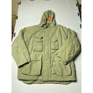 Emergency Exit Hooded Utility Parka Jacket XL Olive Fleece Lined Hunting